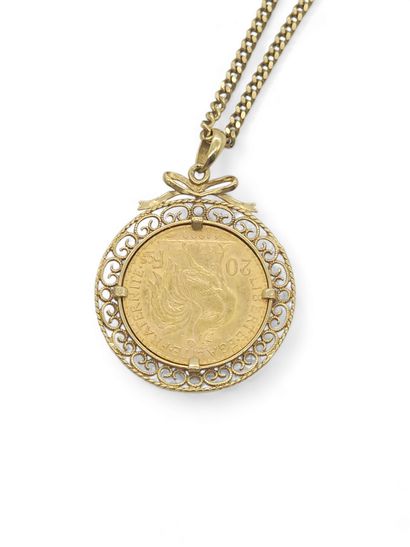 French WORK Xxeme seicle
750° yellow gold...
