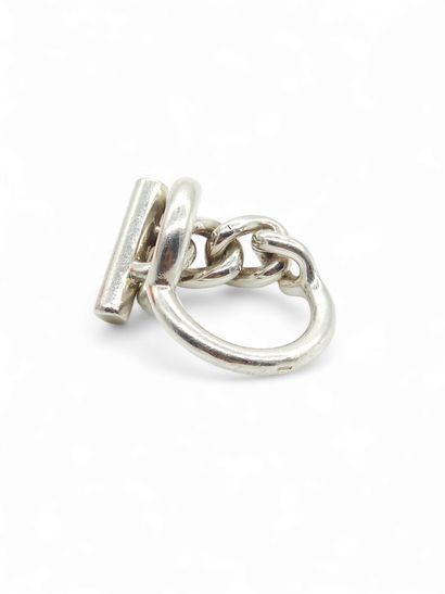 HERMES 
Bague croisette en argent 925°
Poids...