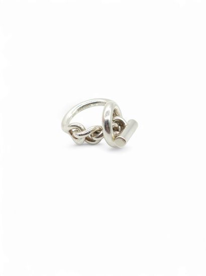HERMES 
Bague croisette en argent 925°
Poids...
