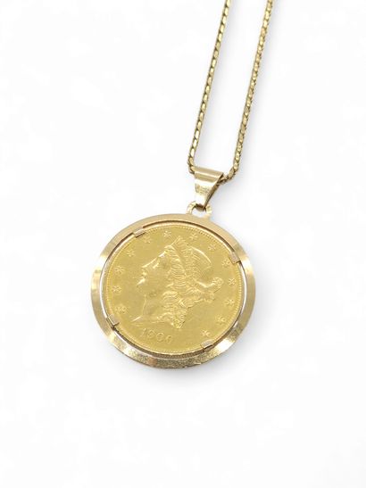 MODERN FRENCH WORK
750° yellow gold CHAIN...