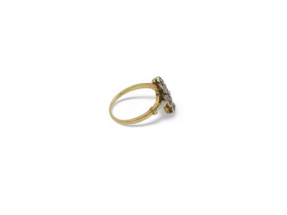 Gold and silver ring set with roses (missing)
TDD...
