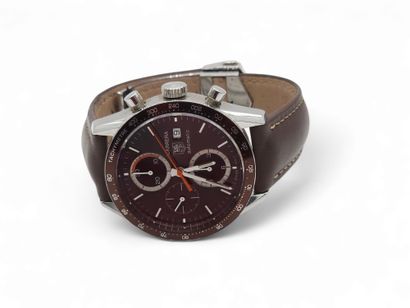 TAG HEUER Carrera 
Steel wristwatch, round...