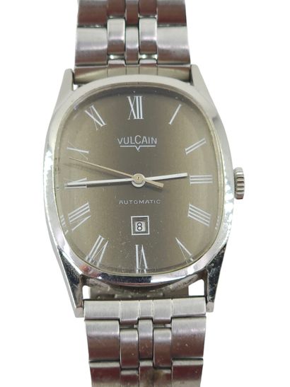 VULCAIN
Metal wristwatch, rectangular case,...