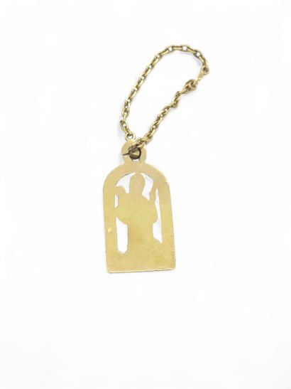 HERMES PARIS 
PORTE-CLES en or jaune 750°...