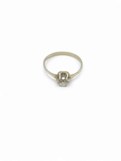 French WORK Xxeme siecle 
RING in 750° white...