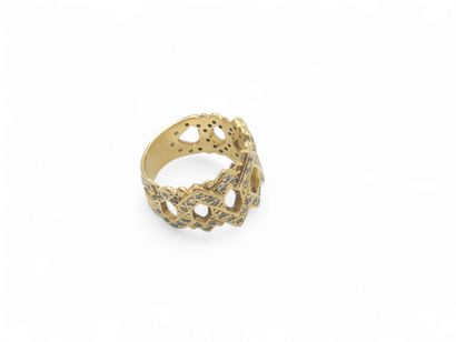 RING in yellow gold 750° and pavé diamonds
Gross...
