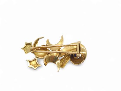 YENDIS Paris 
BROCHE canard en or jaune 750°,...