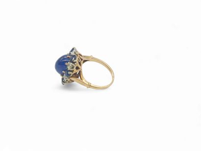 French WORK 
IMPORTANT ring in 750° yellow...