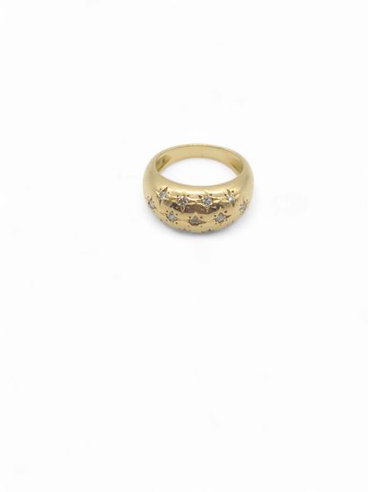 RING in yellow 750° set with star-set diamonds
Gross...