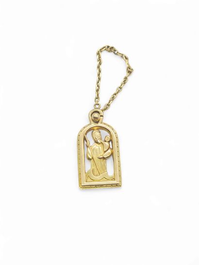 HERMES PARIS 
PORTE-CLES en or jaune 750°...