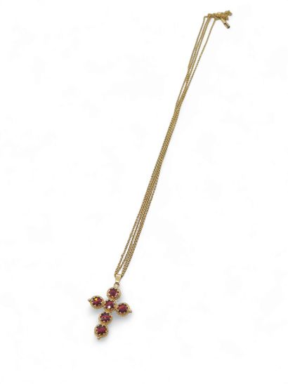 Double-row chain in 750° yellow gold with...