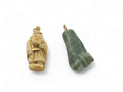 PAIR OF Dormeuses in 750° yellow gold set...