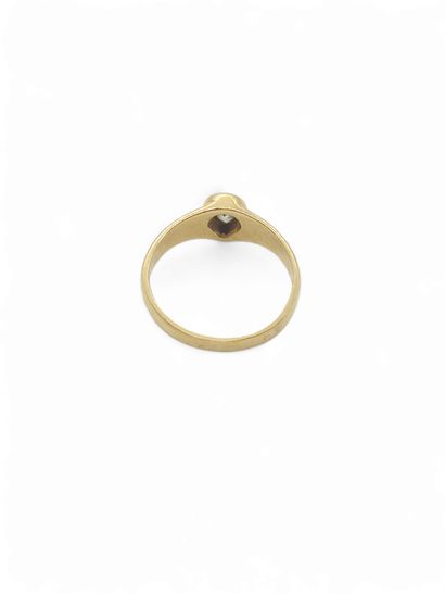 MODERN FRENCH WORK
RING in yellow gold 750°...