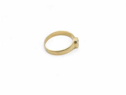 MODERN FRENCH WORK
RING in yellow gold 750°...