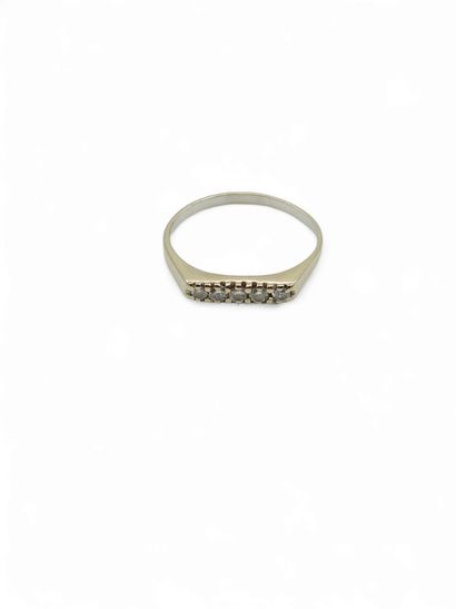 HALF - wedding band in 750° white gold set...