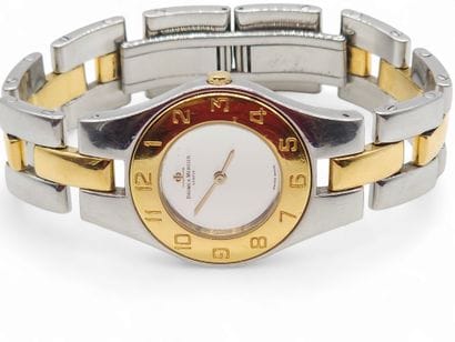 BAUME MERCIER
Linéa model 
Steel and gold-plated...