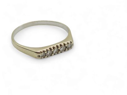 HALF - wedding band in 750° white gold set...