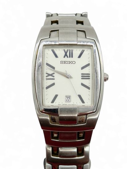 SEIKO
Wristwatch, rectangular steel case,...