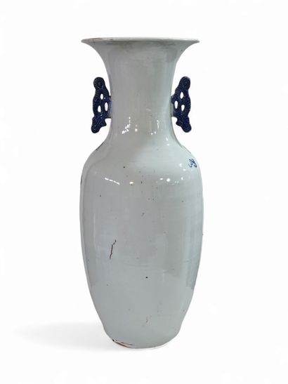 Vase asiatique à décor de chien de phô de...