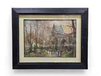 Georges TIRET - BOGNET (1855 - 1935)
Le parc...