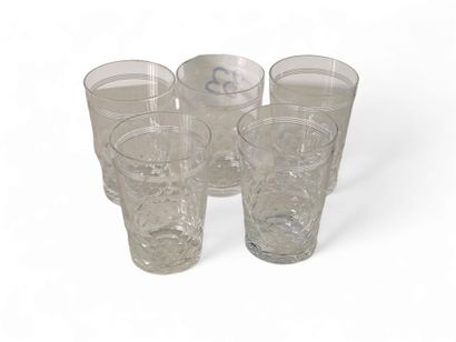 BACCARAT
Ensemble de cinq gobelets en cristal...