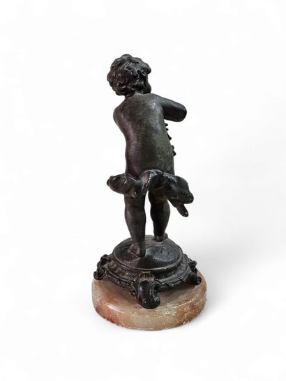 DEUX BRONZES
Un satyre assis, probablement...