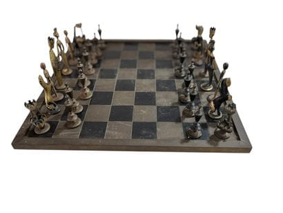 Jeu d'echec en bronze