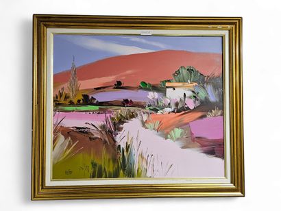 Remy Xxeme siecles
Paysage de provence 
Huile...