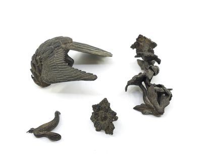 IMPORTANT BRULE-ENCENS en bronze quadripode...
