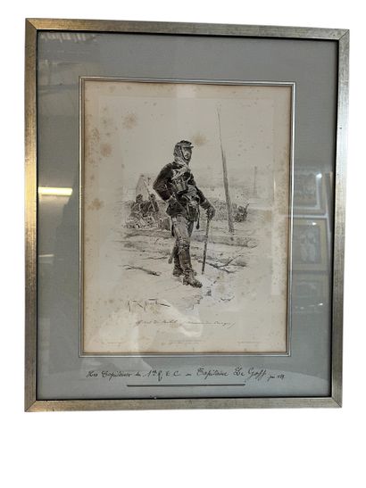 ALFRED DE NEUVILLE d apres 
Un officier pendant...