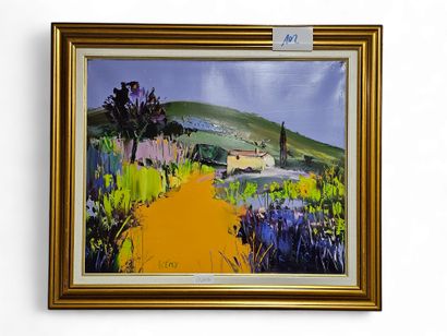 Remy Xxeme siecles
Paysage de provence 
Huile...