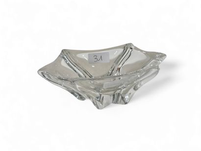 Daum 
Vase soliflore en cristal 
Signé au...