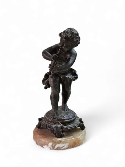 DEUX BRONZES
Un satyre assis, probablement...