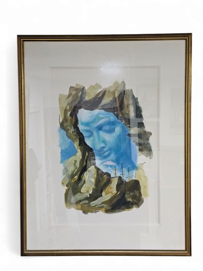 Émile GAUD (1929)
Regard sur la mer 
Aquarelle...