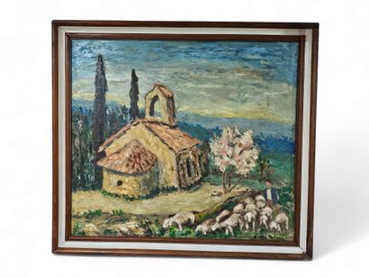 Travail Français Xxeme
Paysage mediterraneen
Huile...