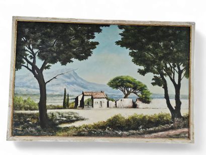 Travail Français Xxeme
Paysage mediterraneen
Huile...