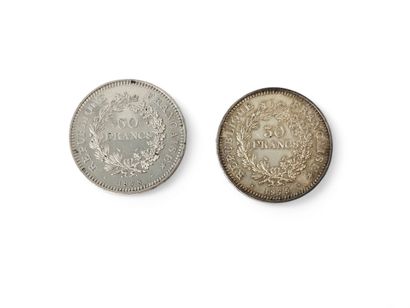 LOT de pièces en argent et cupronickel
comprenant...