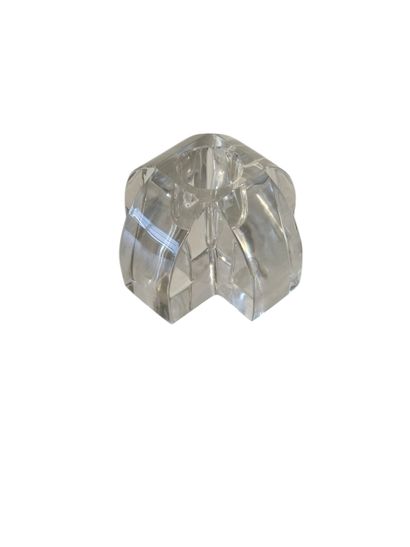 BACCARAT
Paire de bougeoire en cristal 
Tampon...