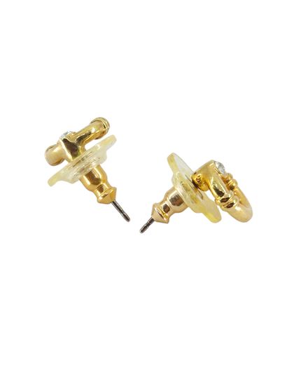 PAIRE DE BOUCLES D'OREILLES en or jaune 750°...