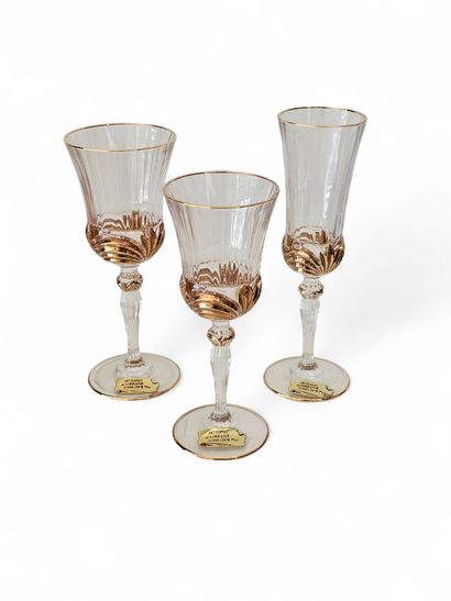 CRISTALLERIE DE LORRAINE 
Service de verres...