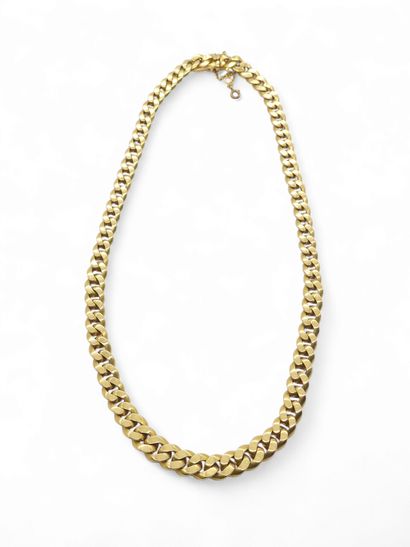 CHAINE EN OR JAUNE 750° maille gourmette
