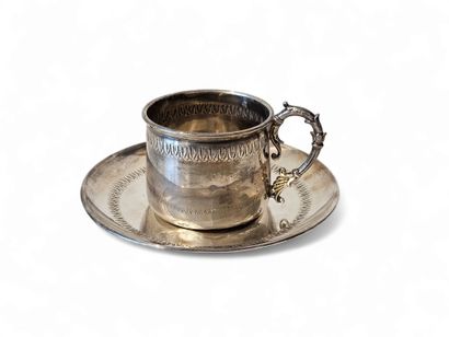 TRAVAIL FRANCAIS XIXème siècle
Tasse et sous...