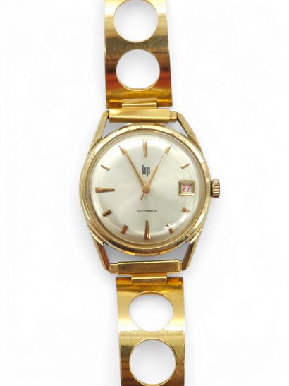 LIP
Montre bracelet de dame doré, cadran...