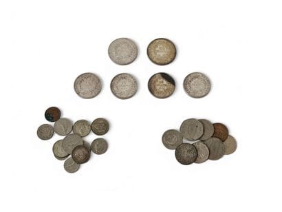 LOT de pièces en argent et cupronickel
comprenant...