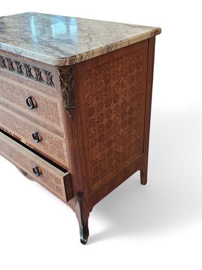 COMMODE de style restauration en bois de...