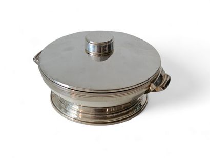 LEGUMIER couvert à deux anses en argent 950°...
