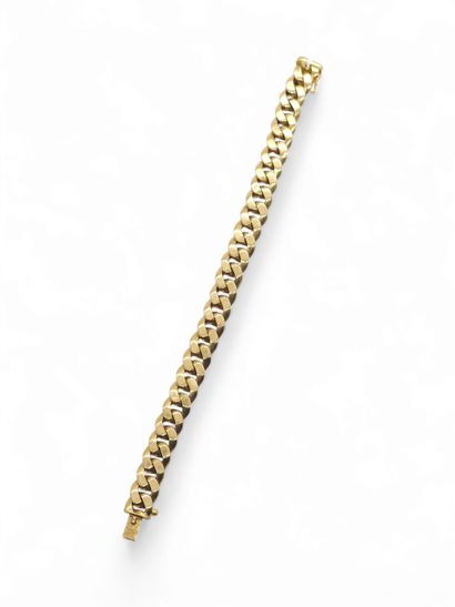 GOURMETTE en or jaune 750°, maille gourmette

