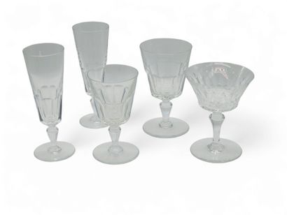 BACCARAT
Ensemble de verres en cristal comprenant...