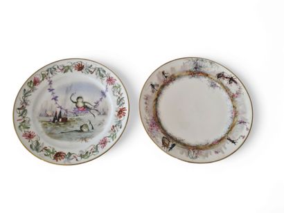 PARIS OU LIMOGES
Deux assiettes fin XIXe...