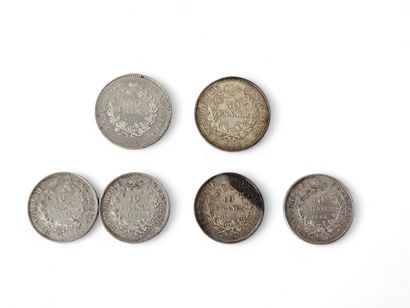 LOT de pièces en argent et cupronickel
comprenant...